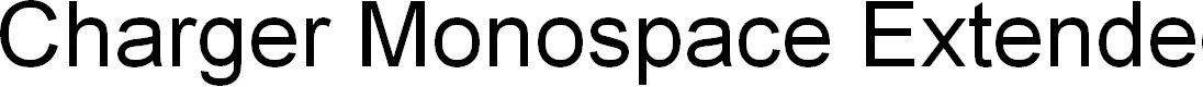 Preview image for Charger Monospace Extended