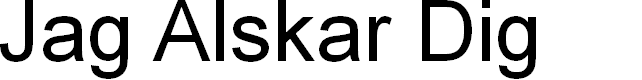 Preview image for Jag Alskar Dig Font