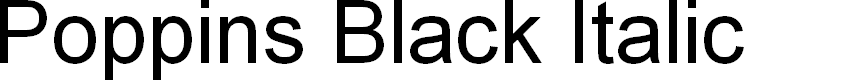 Preview image for Poppins Black Italic