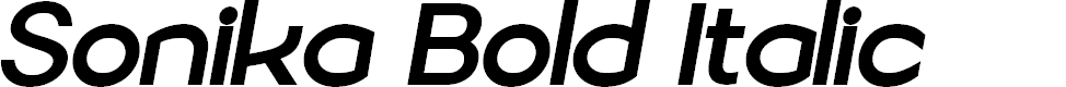 Preview image for Sonika PERSONAL USE Bold Italic
