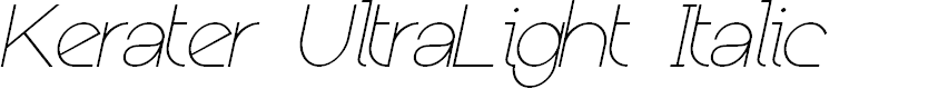 Preview image for Kerater UltraLight Italic