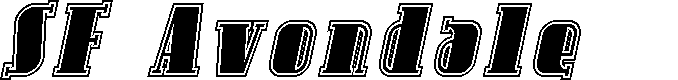 Preview image for SF Avondale Inline Italic