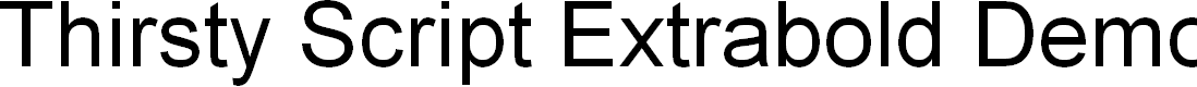 Preview image for Thirsty Script Extrabold Demo