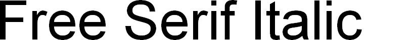 Preview image for Free Serif Italic