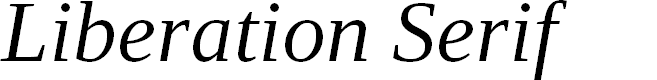 Preview image for Liberation Serif Italic