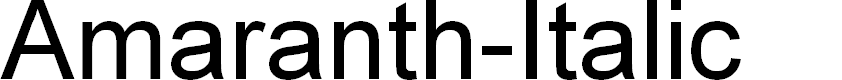 Preview image for Amaranth-Italic