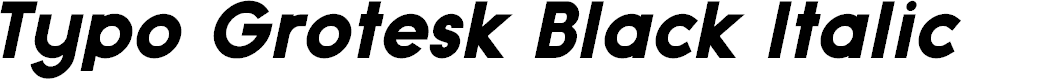 Preview image for Typo Grotesk Black Italic