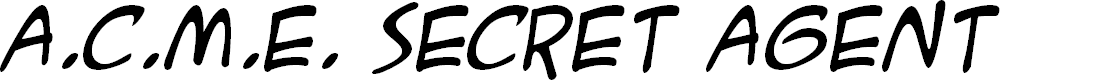 Preview image for A.C.M.E. Secret Agent Italic