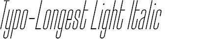 Preview image for Typo-Longest Light Demo Italic
