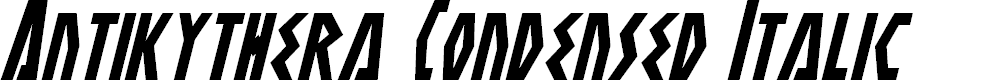 Preview image for Antikythera Condensed Italic
