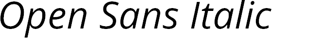 Preview image for Open Sans Italic