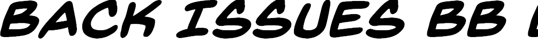 Preview image for Back Issues BB Bold Italic