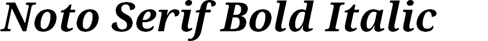 Preview image for Noto Serif Bold Italic