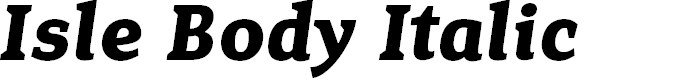 Preview image for Isle Body PERSONAL USE Bold Italic