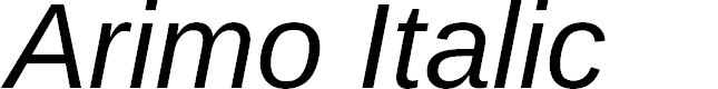 Preview image for Arimo Italic
