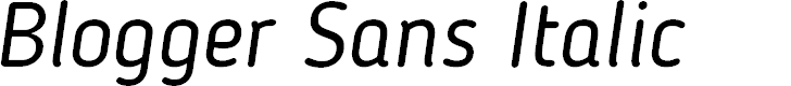 Preview image for Blogger Sans Italic