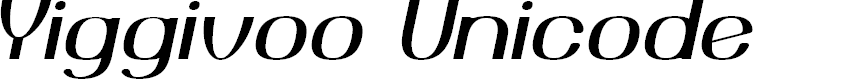 Preview image for Yiggivoo Unicode Italic