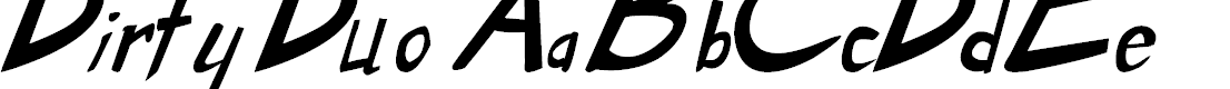 Preview image for Dirty Duo Bold Italic