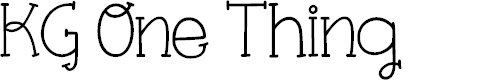 Preview image for KG One Thing