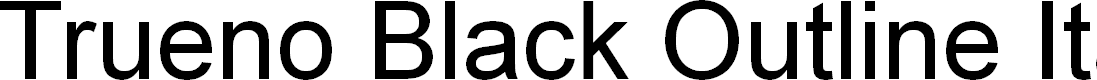 Preview image for Trueno Black Outline Italic