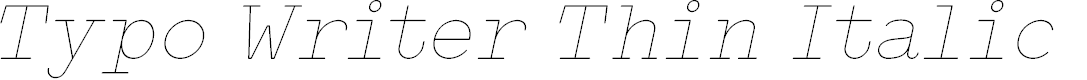Preview image for Typo Writer Thin Demo Italic