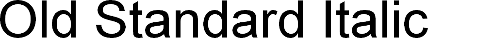 Preview image for Old Standard Italic