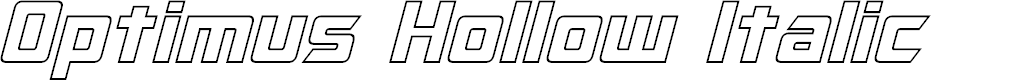 Preview image for Optimus Hollow Italic