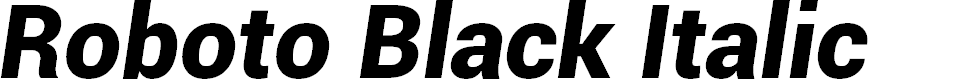 Preview image for Roboto Black Italic