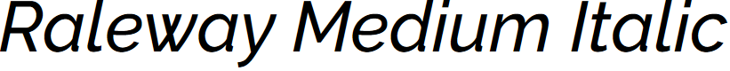 Preview image for Raleway Medium Italic