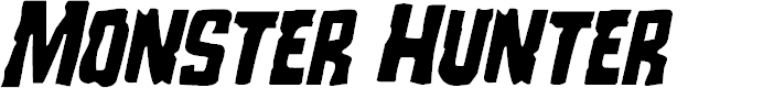 Preview image for Monster Hunter Condensed Italic