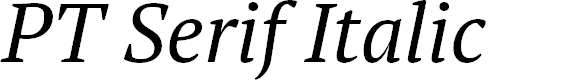 Preview image for PT Serif Italic