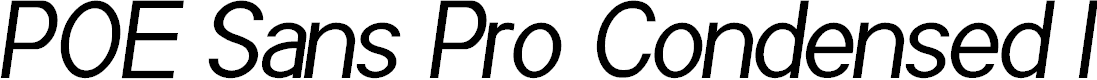 Preview image for POE Sans Pro Condensed Italic