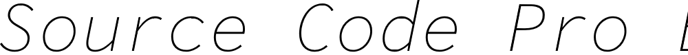 Preview image for Source Code Pro ExtraLight Italic