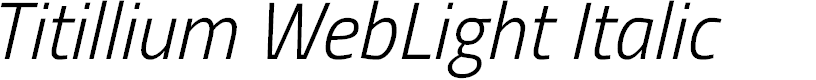 Preview image for Titillium WebLight Italic