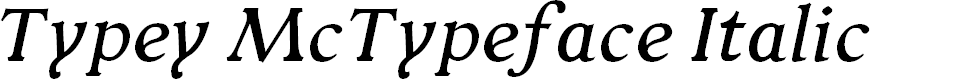 Preview image for Typey McTypeface Italic