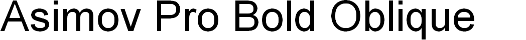 Preview image for Asimov Pro Bold Oblique