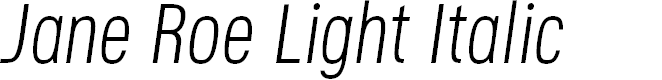 Preview image for Jane Roe Light Italic