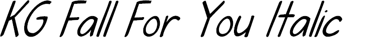 Preview image for KG Fall For You Italic