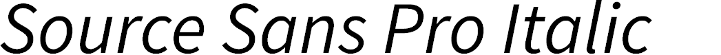 Preview image for Source Sans Pro Italic