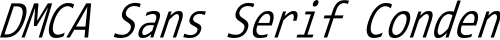 Preview image for DMCA Sans Serif Condensed Extralight Italic