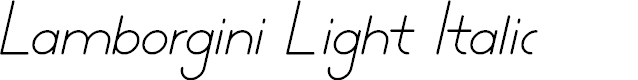 Preview image for Lamborgini Light Italic