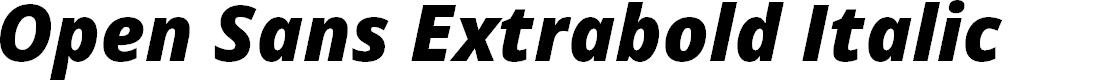 Preview image for Open Sans Extrabold Italic
