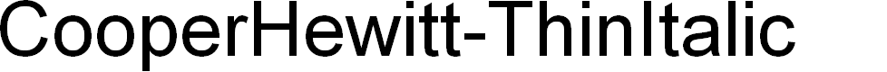 Preview image for CooperHewitt-ThinItalic