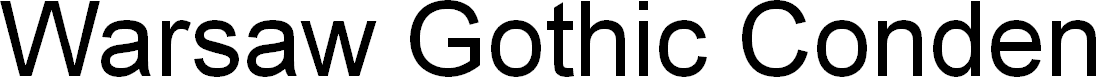 Preview image for Warsaw Gothic Condensed OBlique