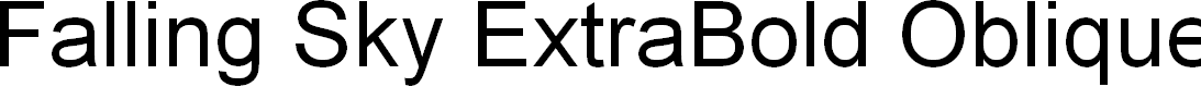 Preview image for Falling Sky ExtraBold Oblique