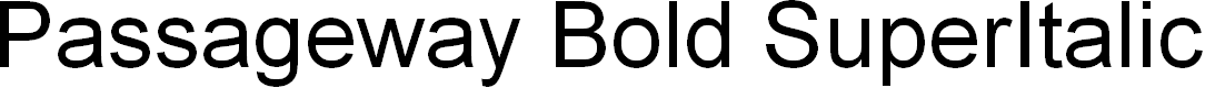 Preview image for Passageway Bold SuperItalic