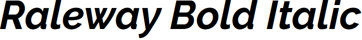 Preview image for Raleway Bold Italic