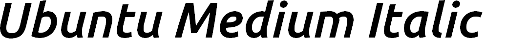 Preview image for Ubuntu Medium Italic