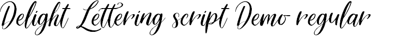 Preview image for Delight Lettering Script DEMO Regular