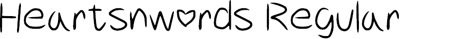 Preview image for Heartsnwords Regular